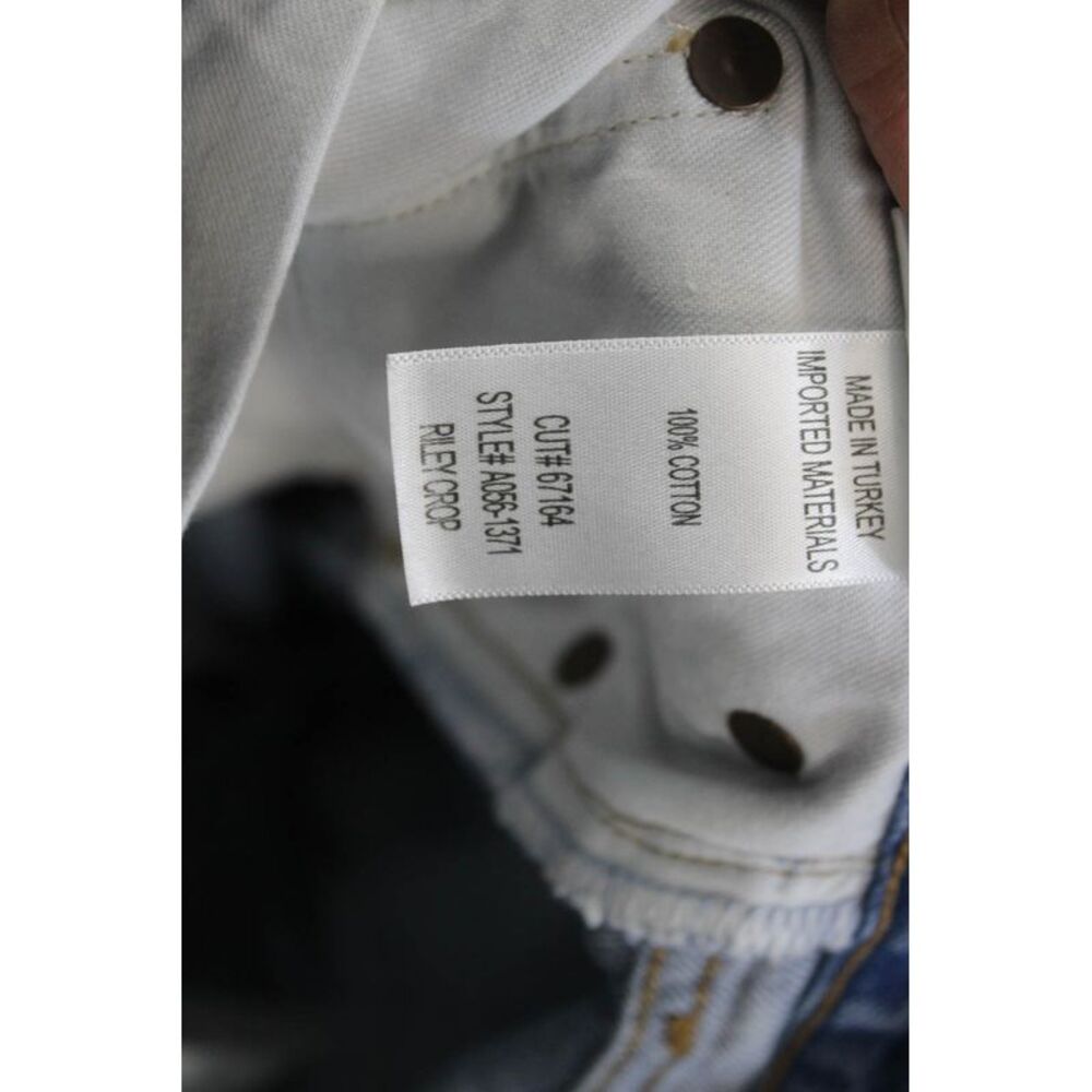 Agolde Womens Cropped Straight Jeans Blue High Rise 27 Inseam Size 30 - Picture 5 of 6